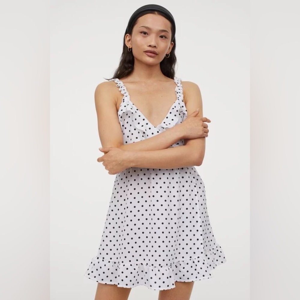 🆕 H&M Black and White Polka Dot Blouse